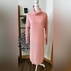 Vintage Radishes and Roses Pink Sweater Shift Dress Sz Small to Large